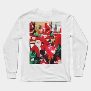 christmas, santa claus, santa, xmas, claus, christmas decorations, decorations, christmas santa claus, merry christmas, merry, holiday, funny, winter, cute, snow Long Sleeve T-Shirt